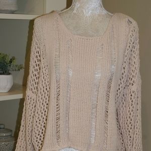Sadie & Sage Cream Sweater. Size -S/M